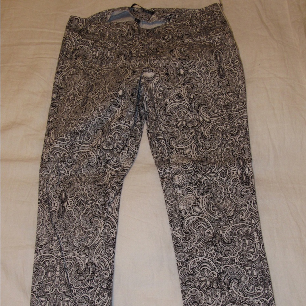 Black and white dress pants